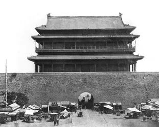 Entrée du mur intérieur, Pékin, Chine, vers 1900